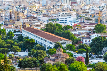 View of the city of Athens のeditorial素材
