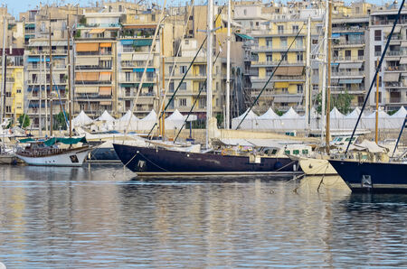 Old yachts in the classical styleの写真素材