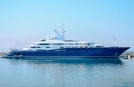 Luxury  boat in the marinaの写真素材