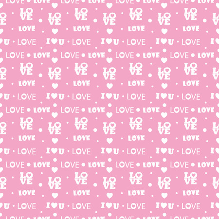 Love Seamless Pattern Valentine's Day Decoration. Vector illustration.のイラスト素材