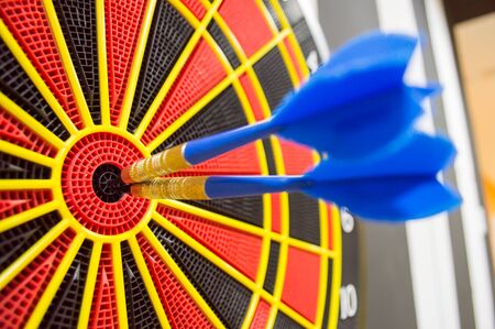 dart on target close-up