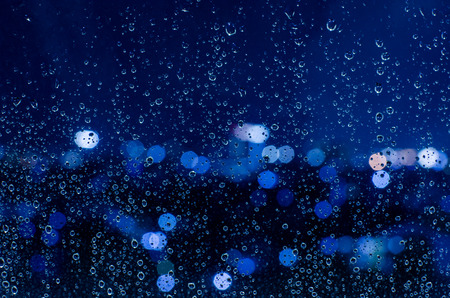 rain drop on windowの写真素材