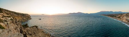 south coast of Crete at Kommos Beach seen from above from Mystical View