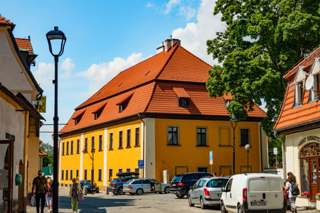 2022-08-02: Beautiful architecture of the old town of Jelenia Gora. Polandのeditorial素材