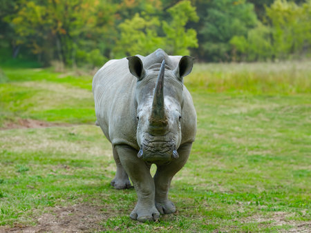 rhinoceros standing in the forestの写真素材