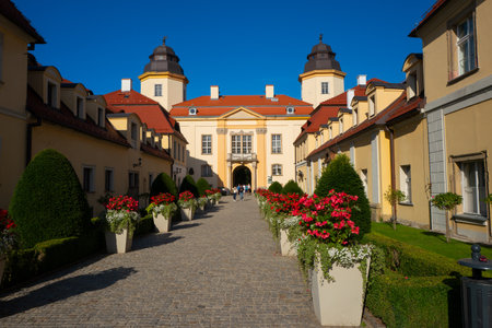 2022-08-29 View of entrance to the Castle of Ksiaz. Walbrzych. Polandのeditorial素材
