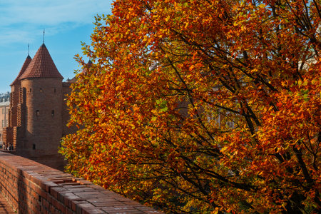 2022-10-28 Historic Warsaw Barbican in the Warsaw Old Town.Warsaw, Poland.