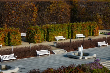 2022-10-28 Royal Castle in Warsaw. View from garden royal, Warsaw, Polandの写真素材