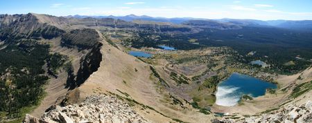 panorama of Naturalist Basin taken from Mount Agassizの写真素材