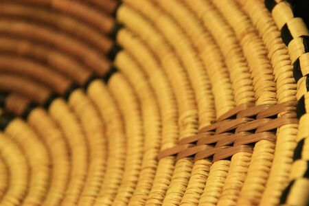 close up of an African basket showing a diamond design with shallow depth of fieldの写真素材