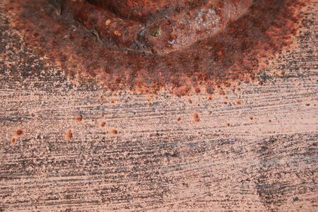 rusted welded steel pipe close up detail