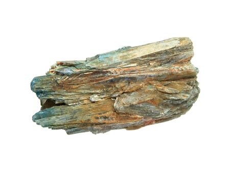 kyanite crystalline mineral sample isolated on whiteの写真素材