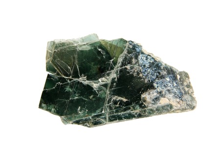 chlinochlore mica mineral sample isolated on white