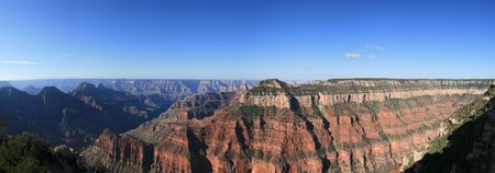 panorama from the North Rim of the Grand Canyon, Arizonaの写真素材