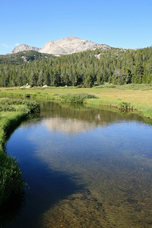 Popo Agie wilderness stream in the Wind River Range of Wyomingの写真素材