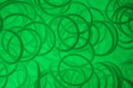 green glow in the dark rubber bands の写真素材