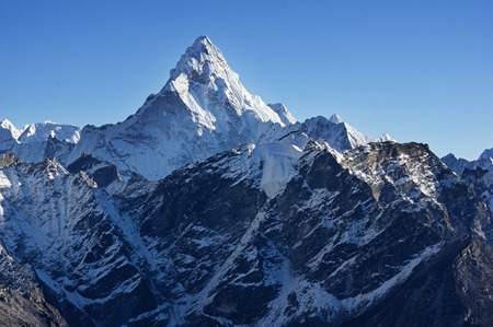 Ama Dablam mountain from Kala Pattharの写真素材