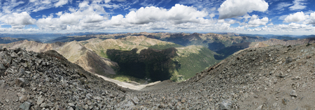 summit panorama from Torreys Peak. a popular Colorado fourteenerの写真素材