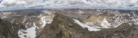 panorama from the summit of Mount Goddard in the Sierra Nevada Mountains of California