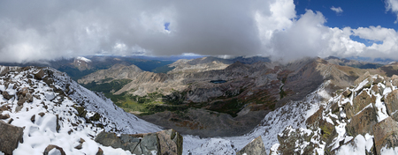panorama from the summit of Mount Columbia in the Colorado Collegiate Rangeの写真素材