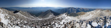 panorama from the summit of Mount Princeton in the Collegiate Peaks in Colorado