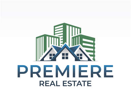 Real Estate logo design template House abstract vector imageのイラスト素材