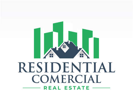 Real Estate logo design template House abstract vector imageのイラスト素材