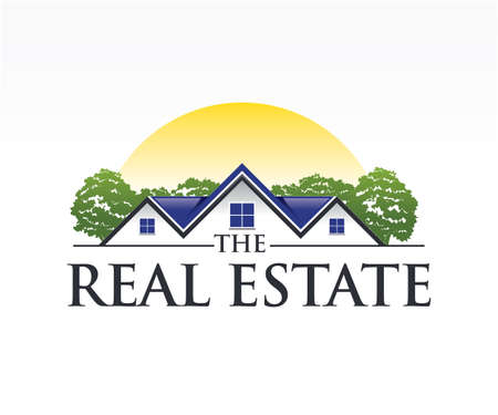 Real estate home logo vectorのイラスト素材