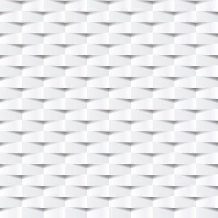 White 3d geometric fold shape seamless for cover tile textured panel abstract backgrounds stock illustrationのイラスト素材