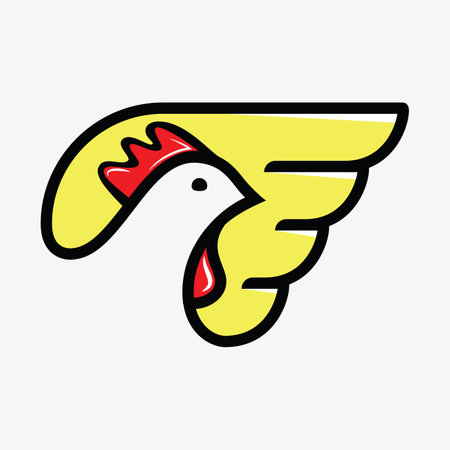 Chicken fast food logo icon vectorのイラスト素材