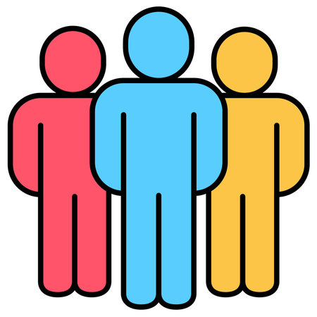 The teamwork icon. Leadership and connection, business teams symbol. Flat Vector illustrationのイラスト素材