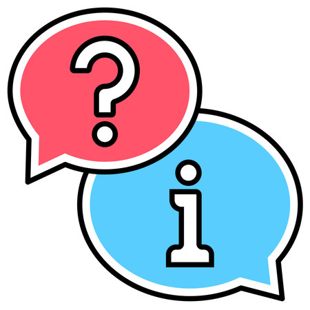 question mark and exclamation mark in bubble chat illustration of FAQ frequently ask questionのイラスト素材