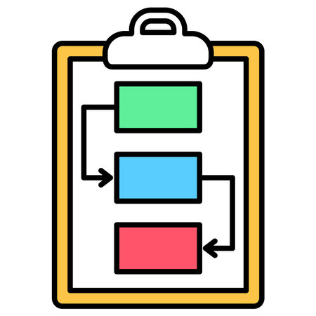 flow chart concept flat iconのイラスト素材