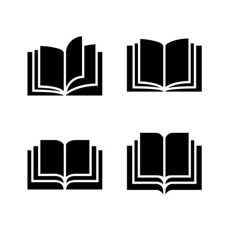 Open book icon setのイラスト素材