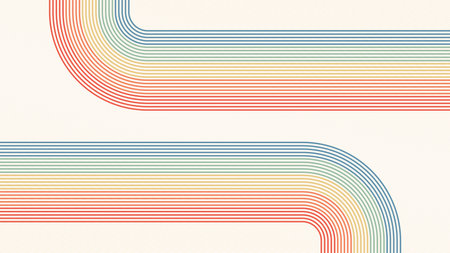 abstract background with colorful stripes. Minimal geometric pattern. vector illustrationのイラスト素材