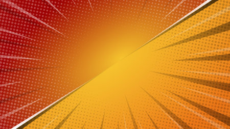 Comic book page background with halftone effects. Vector illustrationのイラスト素材
