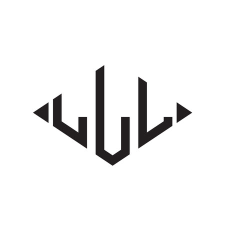 Logo L Rhombus Extended Monogram 3 Letters Alphabet Font Logo Logotype Embroideryのイラスト素材