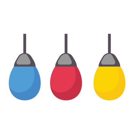 Colorful lamp Christmas Icon Illustratorのイラスト素材