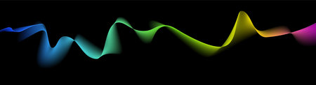 Vector abstract elegant wave lines background colorful line flow curve