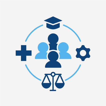 Equality get all benefit and rights people society iconのイラスト素材