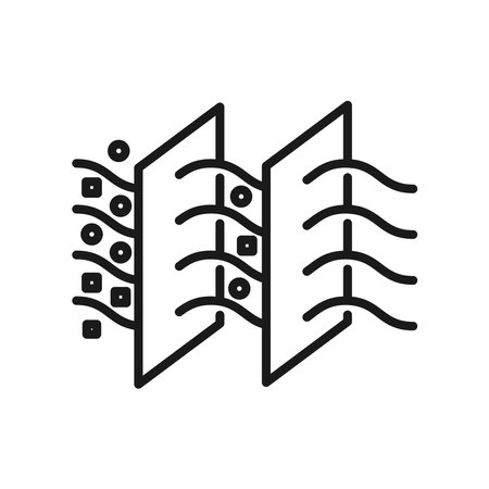Air filter icon. cleaner purifier airflow illustration.のイラスト素材