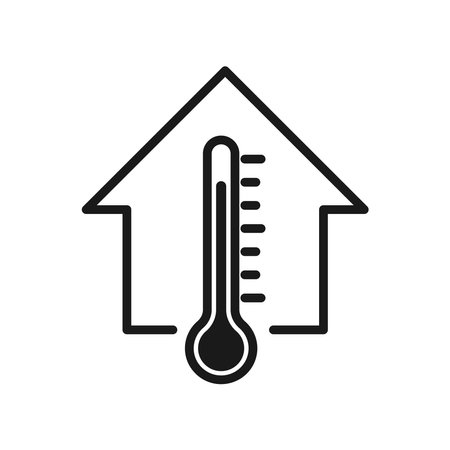 home room temperature detection device iconのイラスト素材