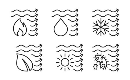 home room heat measurement iconのイラスト素材
