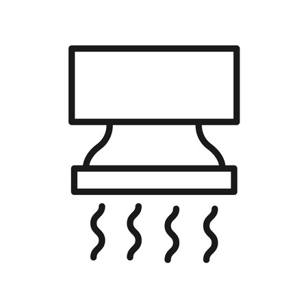 Ceiling Mounted Ventilator Exhaust Fan Icon. Air Duct System Illustration.のイラスト素材