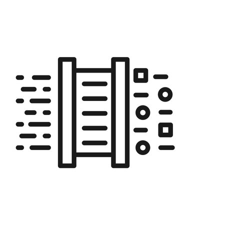 Air filter icon. cleaner purifier airflow illustration.のイラスト素材
