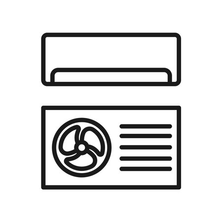 Air Condioning AC Room Line Iconのイラスト素材