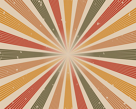 This 70s-inspired design retro sunburst rays and swirls with a psychedelic, optical pattern. Perfect for posters, banners, and wallpaper, it adds a vibrant, funky, and colorful vintage backdrop.のイラスト素材
