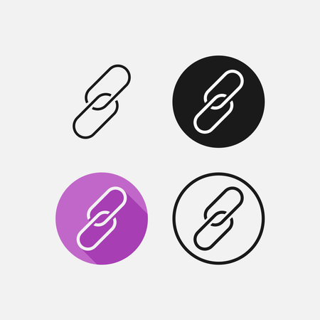 Link Personal or Company Website Icon Setのイラスト素材