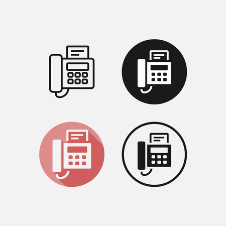 Facsimile Fax telephone icon simple styleのイラスト素材