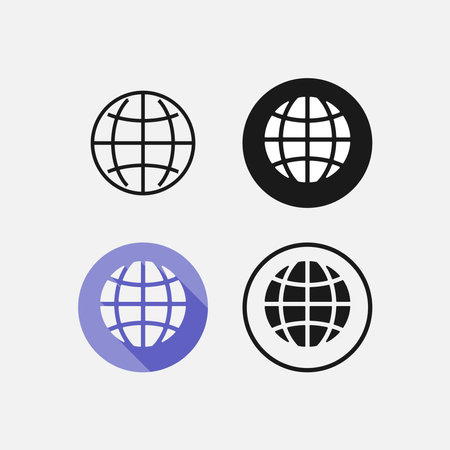 Globe Global Icon Setのイラスト素材